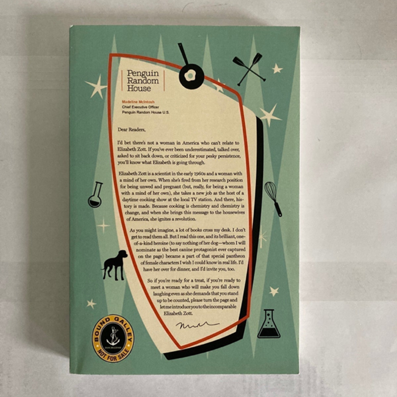 Lessons in Chemistry Advance Readers Copy ARC / Galley