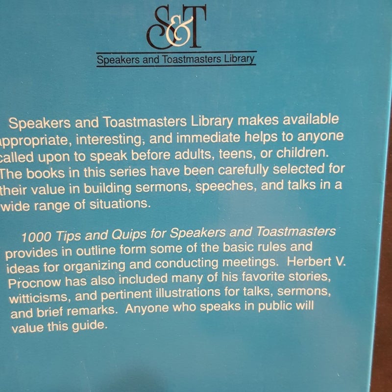 1000 Tips and Quips for Speakers and Toastmasters