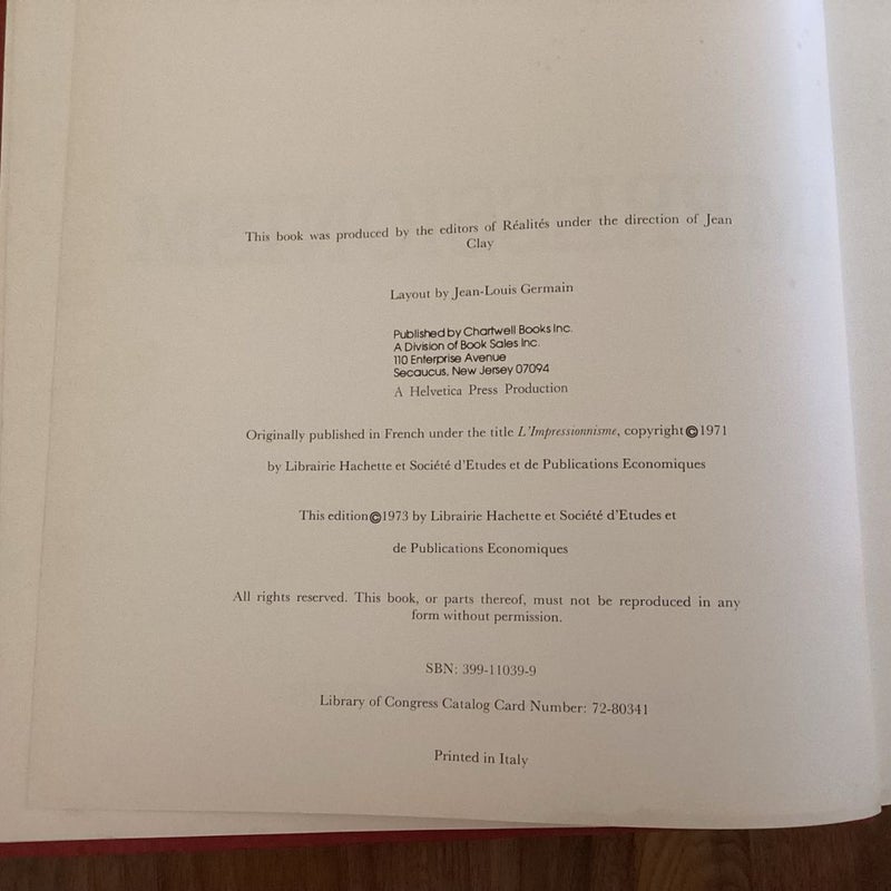 Impressionism, Editors of Realites, 1973
