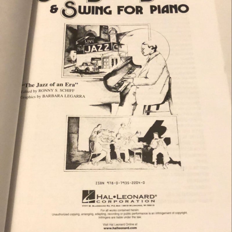 Jazz, Blues, Boogie and Swing for Piano