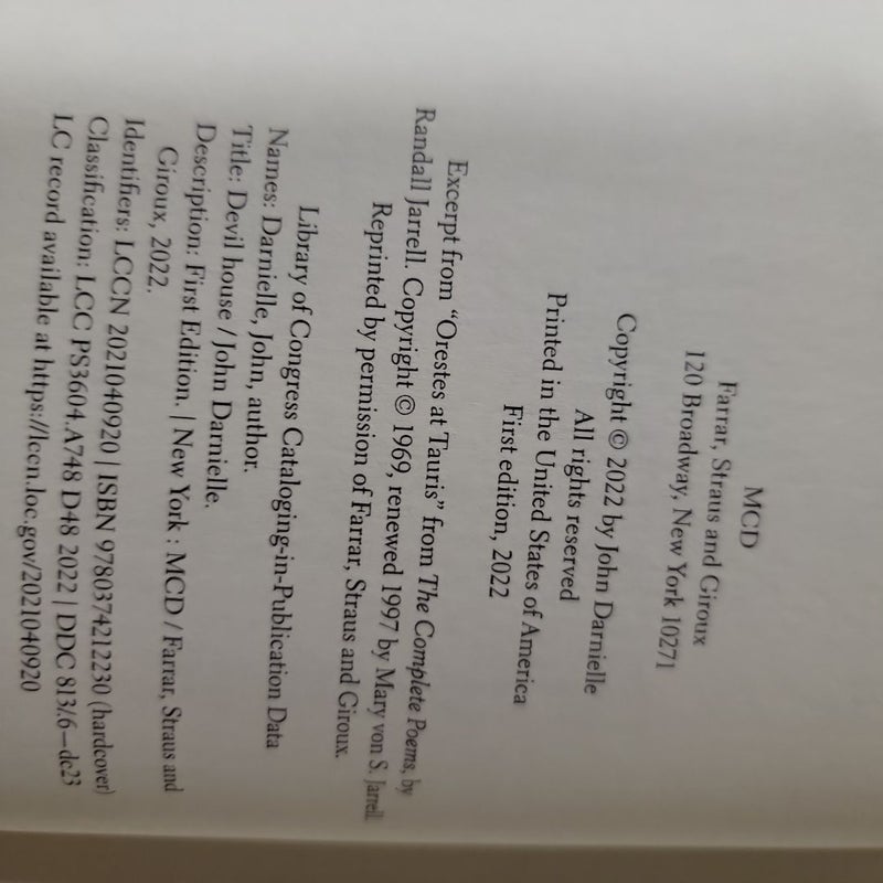 Devil House (First Edition)