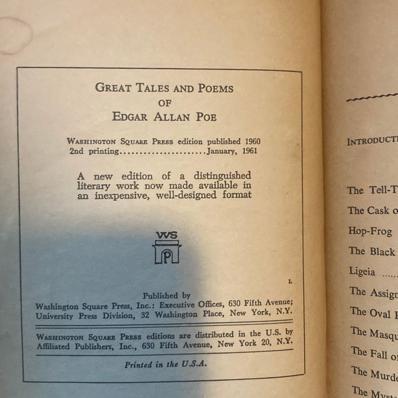 Great Tales and Poems of Edgar Allan Poe (vintage)