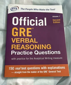 Official GRE Verbal Reasoning Practice Questions, Second Edition, Volume 1