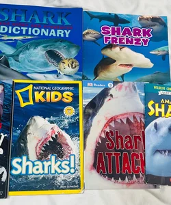 Lot of 6 Shark Juvenile Non-Fiction Picture Books