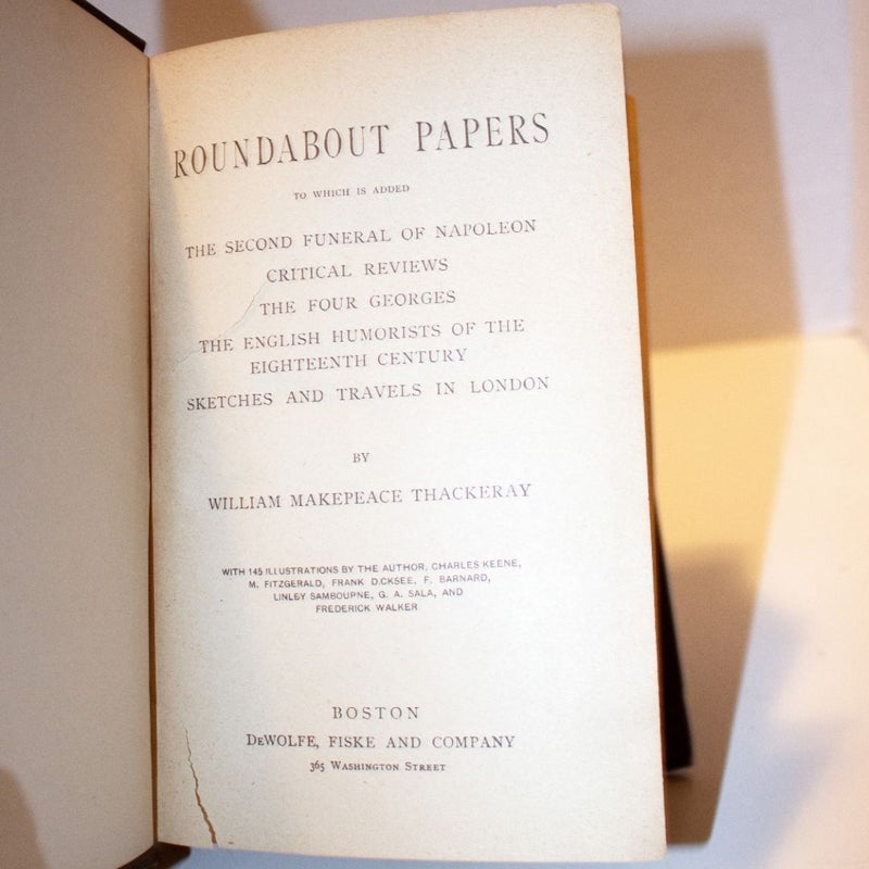 Roundabout Papers/The Four Georges/English Humorists