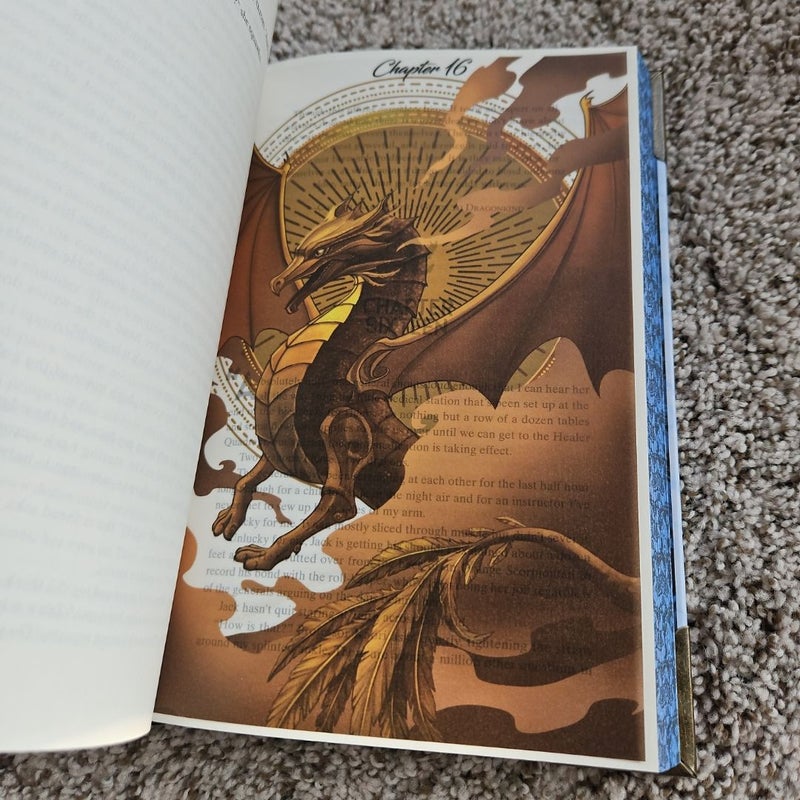 Fourth Wing and Iron Flame Bookish Box Exlusive Luxe Editions with page inserts