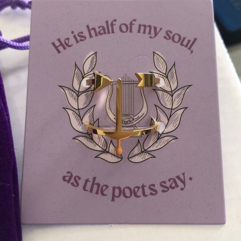 The Song of Achilles owlcrate ring set