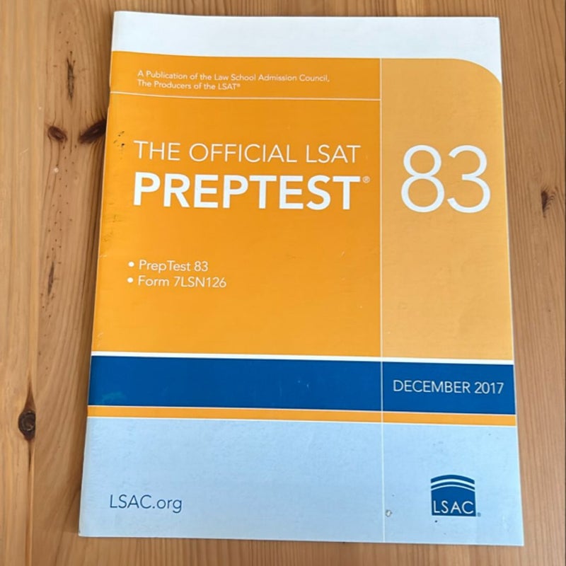 The Official LSAT PrepTest 83