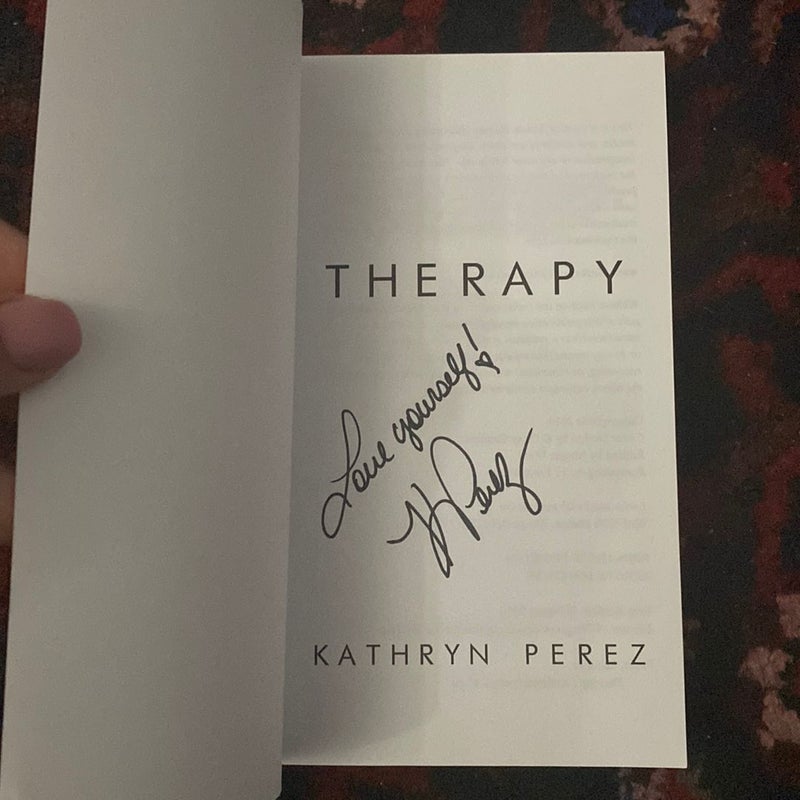 Therapy (Signed, First Edition)