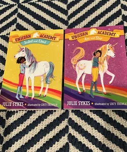 2 book bundle:Unicorn Academy #3 & 4: Isabel and Cloud, Ava and Star