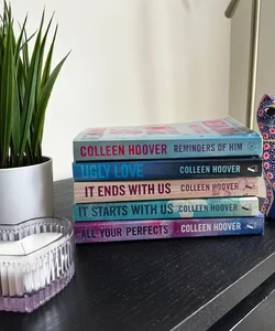 COLLEEN HOOVER BUNDLE! Includes All Your Perfects, It Ends with Us + It Starts with Us, Ugly Love, and Reminders of Him 