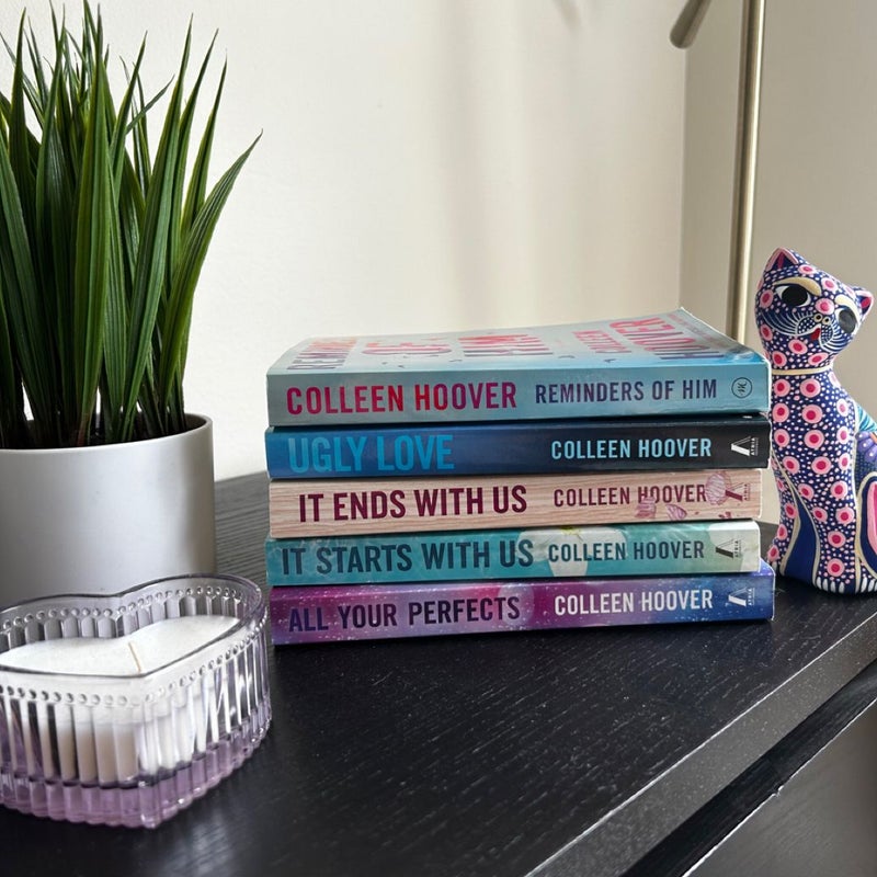 COLLEEN HOOVER BUNDLE! Includes All Your Perfects, It Ends with Us + It Starts with Us, Ugly Love, and Reminders of Him 