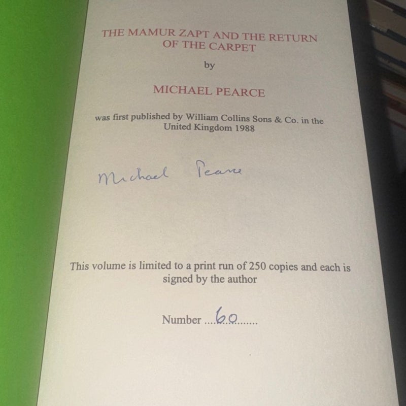 Mamur Zapt and The Return of The Carpet SIGNED 