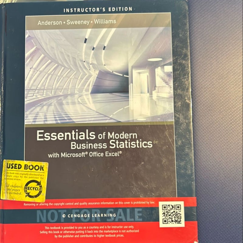 Essentials of Modern Business Statistics with MicrosoftExcel