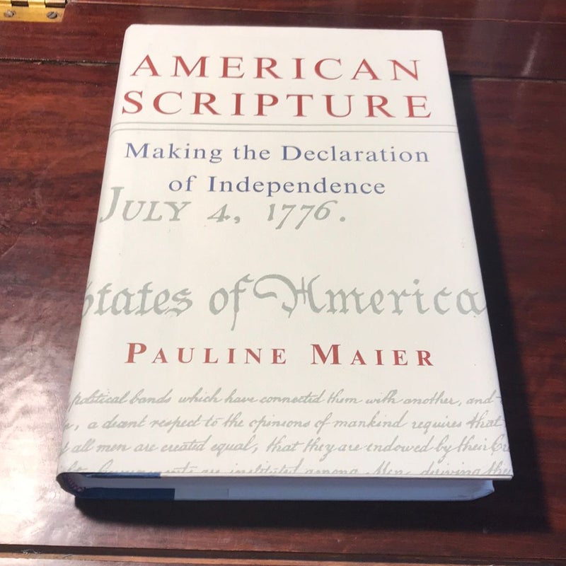 First edition/1st * American Scripture