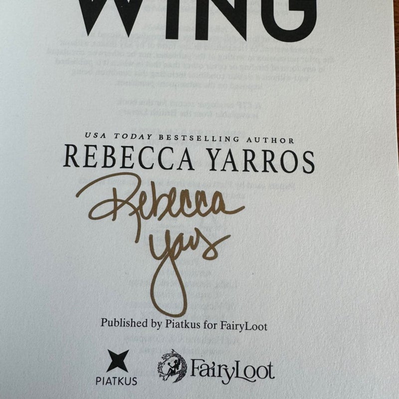 Fairyloot Fourth Wing Special Edition Hand Signed