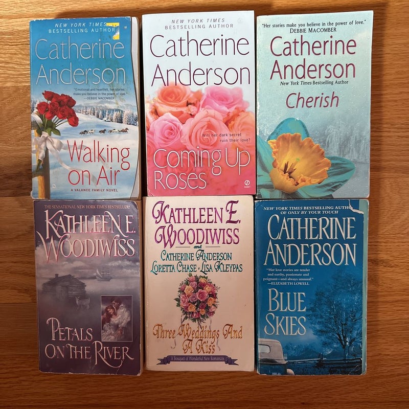 Lot of 6 paperback books Three Weddings and a Kiss plus 5 more 