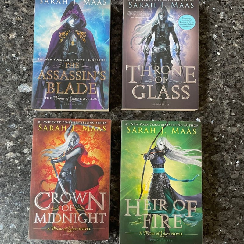 Throne of Glass books 1-4 OOP by Sarah J Maas