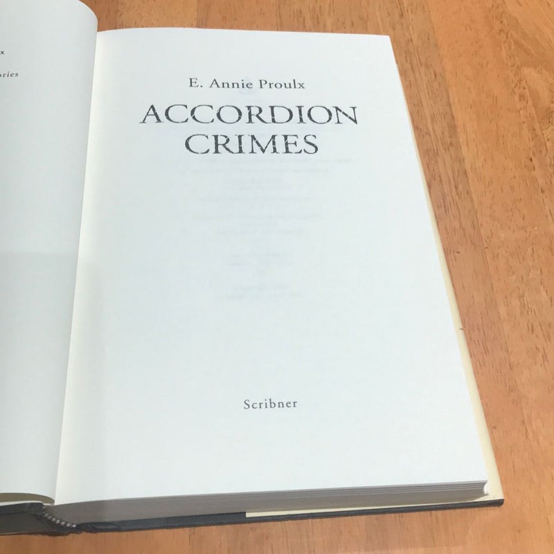 1st ed./1st * Accordion Crimes