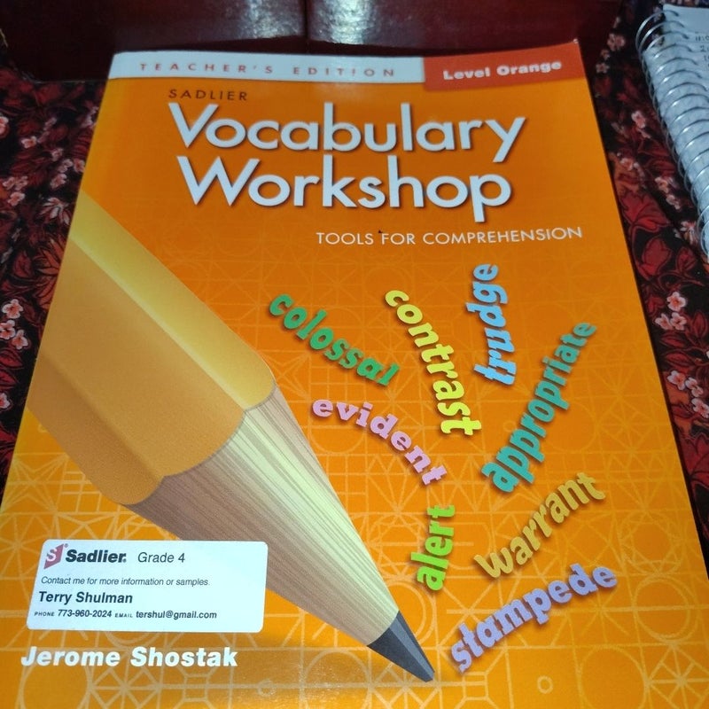 Vocabulary workshop level orange. Teachers edition