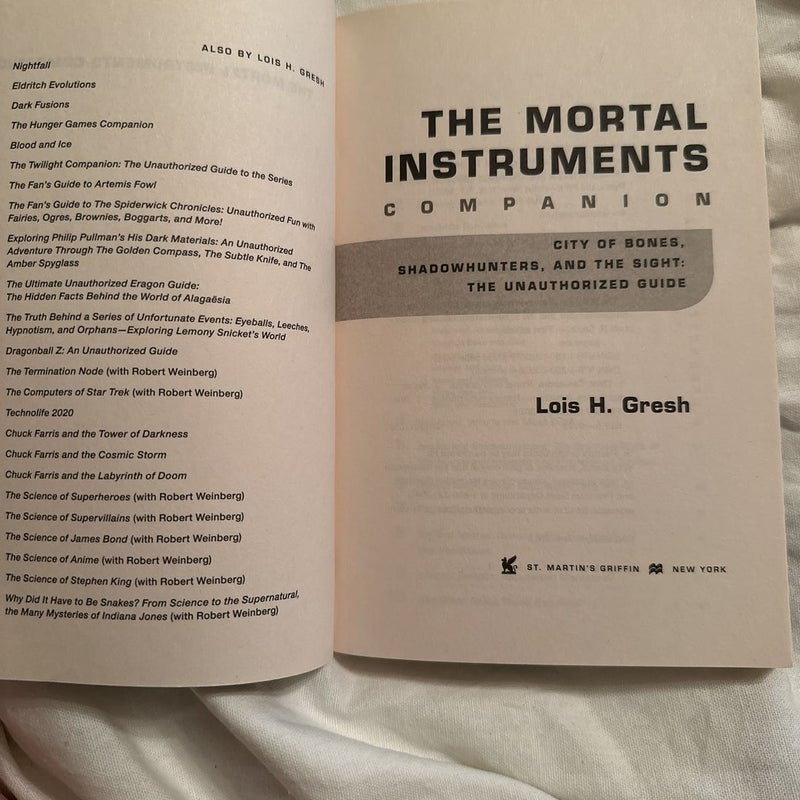 The Mortal Instruments Companion 1st edition 1st printing