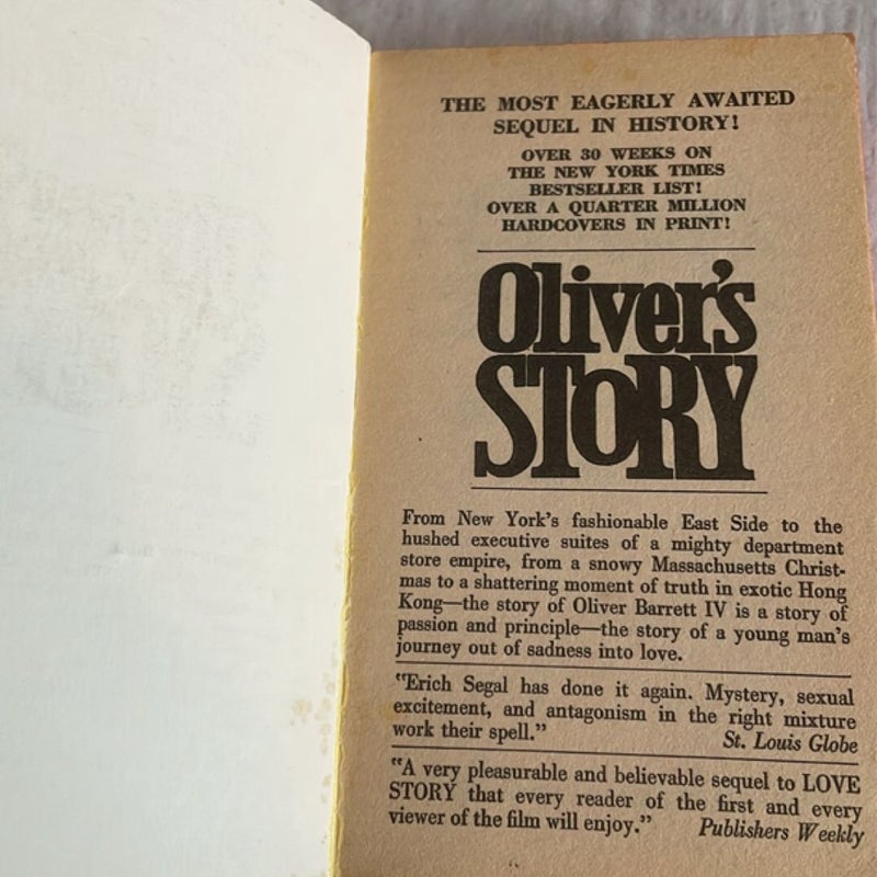 Oliver’s Story