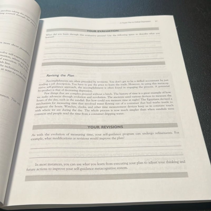 The Cognitive Behavioral Workbook for Depression