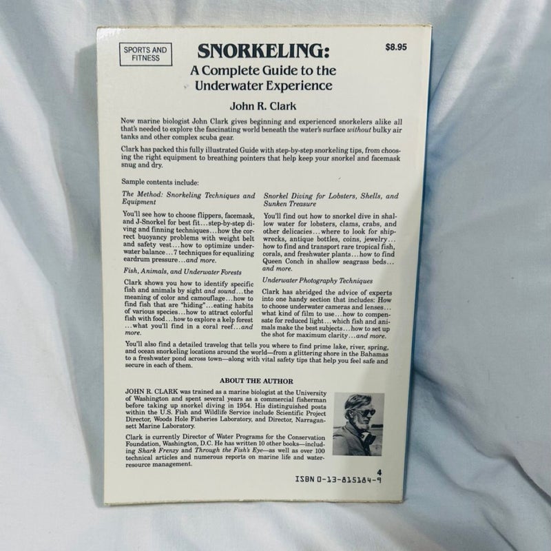Vintage 1985: Snorkeling. A Complete Guide to the Underwater Experience 