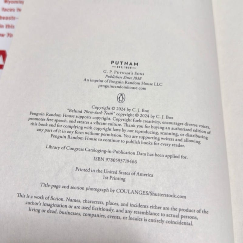 Three Inch Teeth First Edition