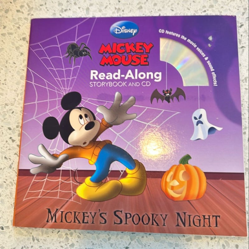 Mickey's Spooky Night Read-Along Storybook and CD