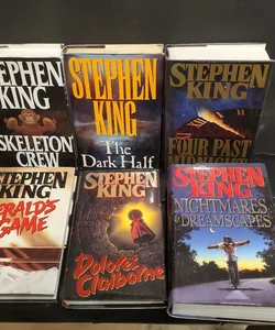 Lot of 6 Early Stephen King Suspense Hardback Novels 1985 - 1993