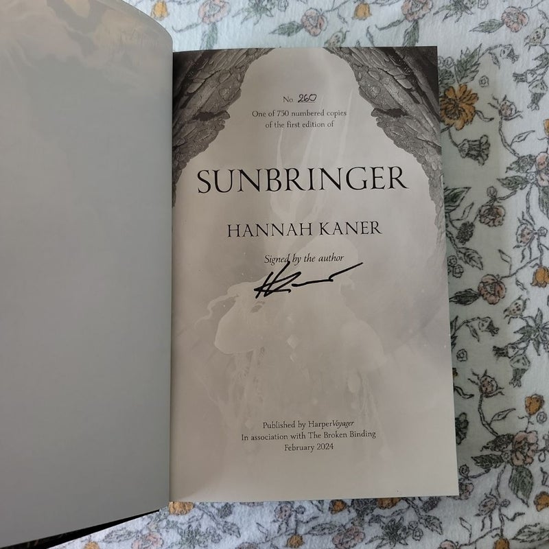 Sunbringer ( Signed and Numbered First Edition The Broken Binding Special Edition)