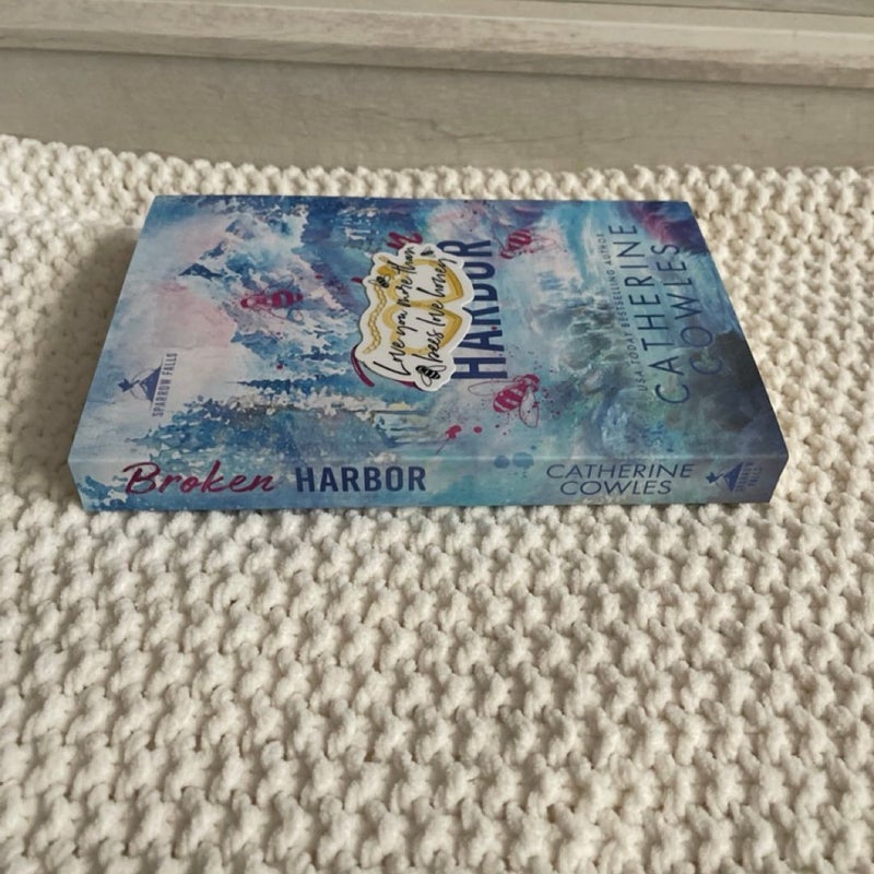 OOP Catherine Cowles indie cover Broken Harbor signed & personalized