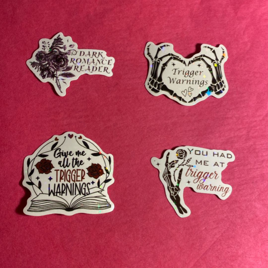 Dark Romance Reader Holo Stickers