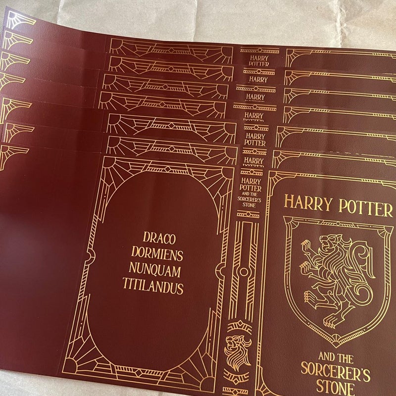 Harry Potter Gryffindor dust jackets