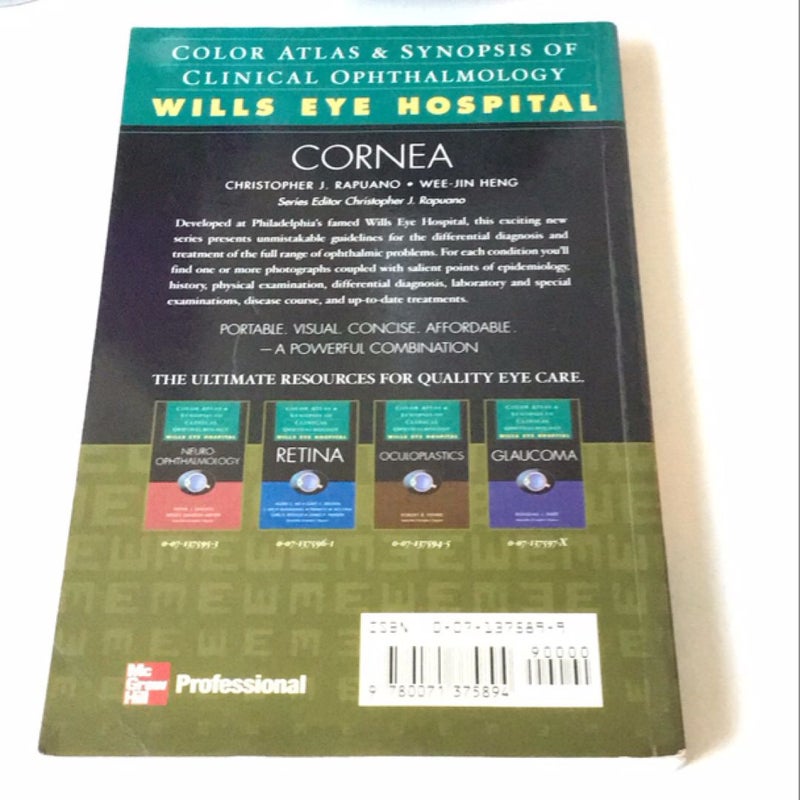 Cornea: Color Atlas and Synopsis of Clinical Ophthalmology (Wills Eye Hospital Series)