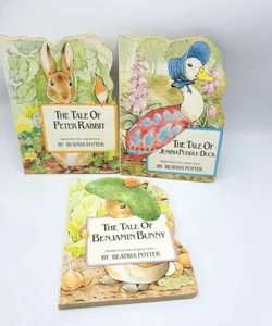 Beatrix Pottter Board Books Lot 3 Benjamin Bunny Peter Rabbit Jemima Duck 1988