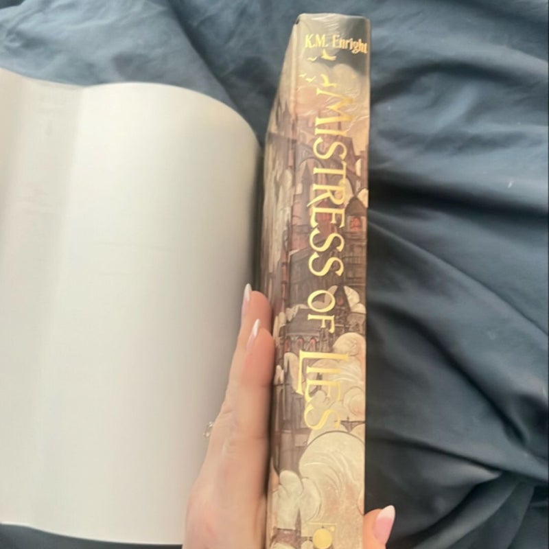 Mistress of Lies by KM Enright Signed Illumicrate Edition