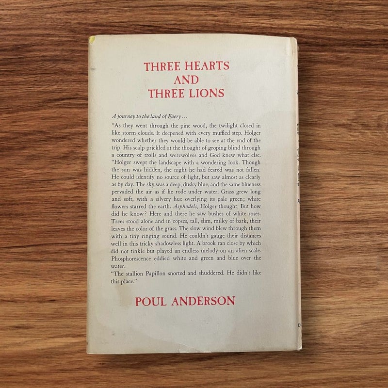 Three Hearts and Three Lions 1953 Vintage Hardcover Book Club Edition