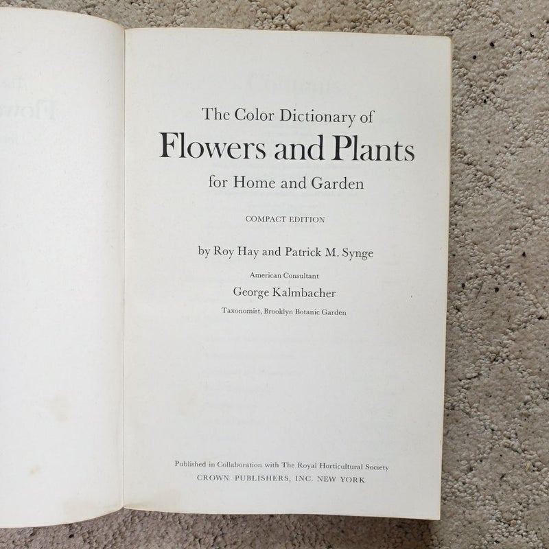 The Color Dictionary of Flowers and Plants for Home and Garden