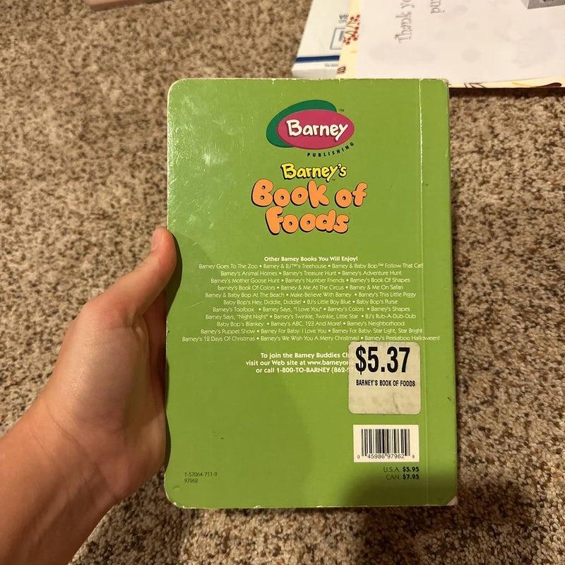 Barney’s book of foods 