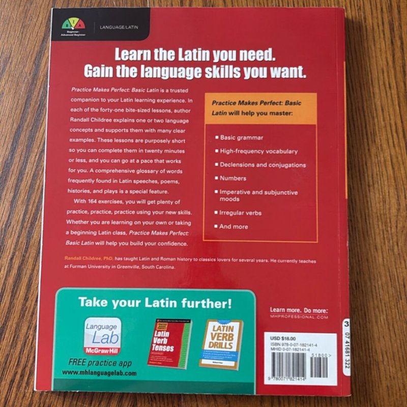 Practice Makes Perfect Basic Latin by Randall Childree
