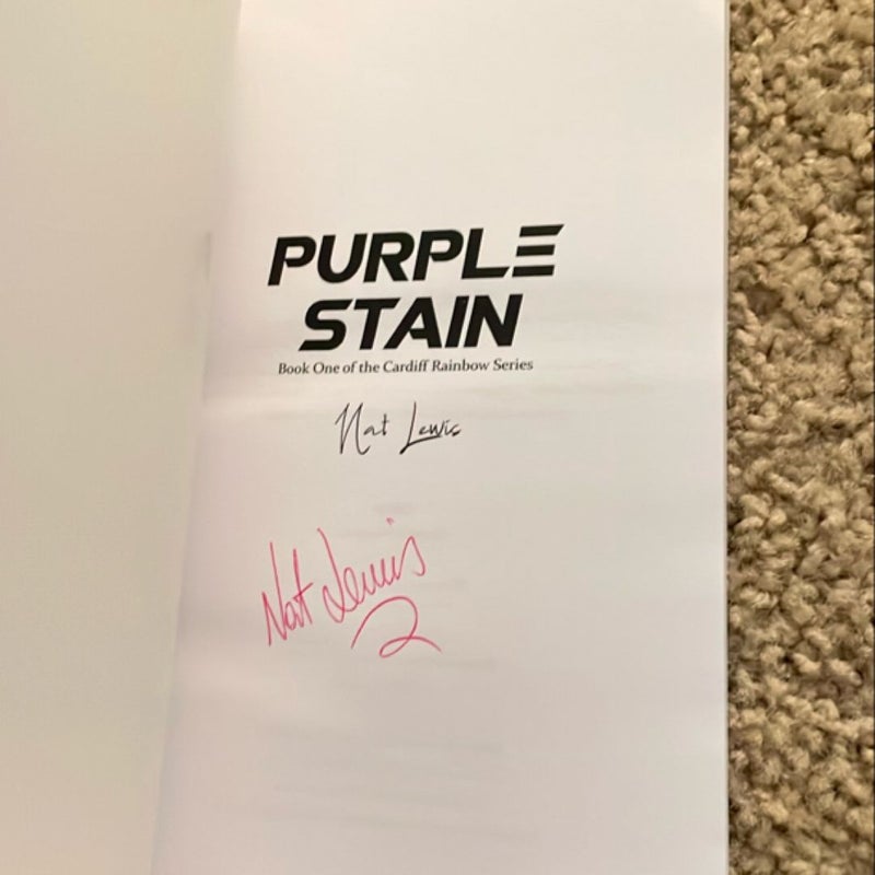 Purple Stain (Cardiff Rainbow Book 1) (Romance Me Book Box edition signed by the author)