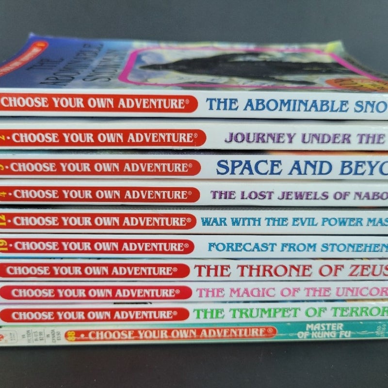 VINTAGE CHOOSE YOUR OWN ADVENTURE BOOKS LOT OF 10 R.A. MONTGOMERY & PACKARD CYOA