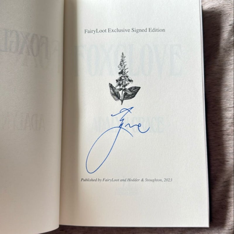 Foxglove fairyloot edition signed