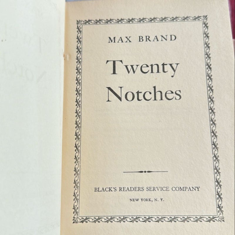 Twenty Notches, 1931