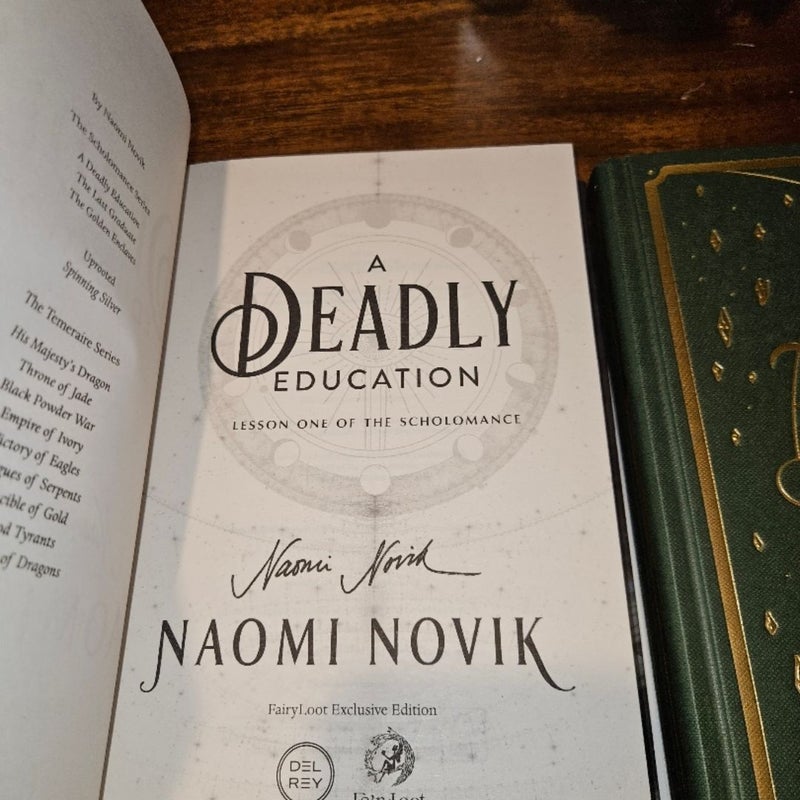 *SIGNED* Fairyloot Exclusives The Scholomance Trilogy