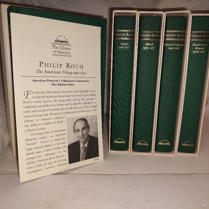 The Library of America 5 Vol. Set Philip Roth w/Slipcase 1st print.