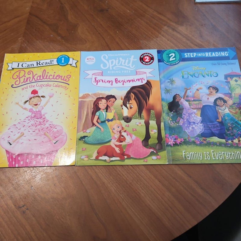 Disney Encanto, Pinkalicious, Spirit Childrens Bundle Book Lot