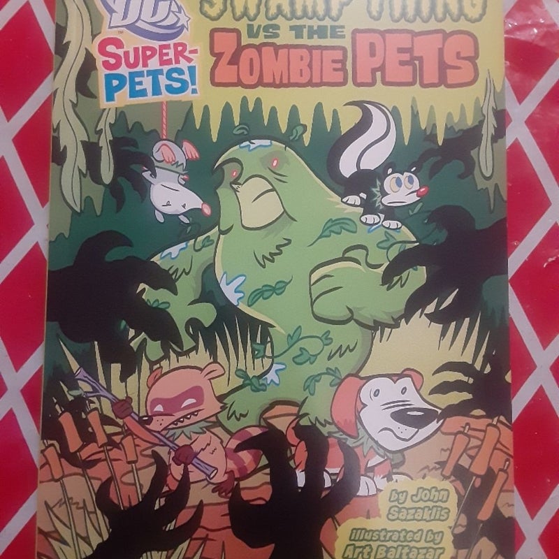 Swamp Thing vs the Zombie Pets signed by Art Baltazar